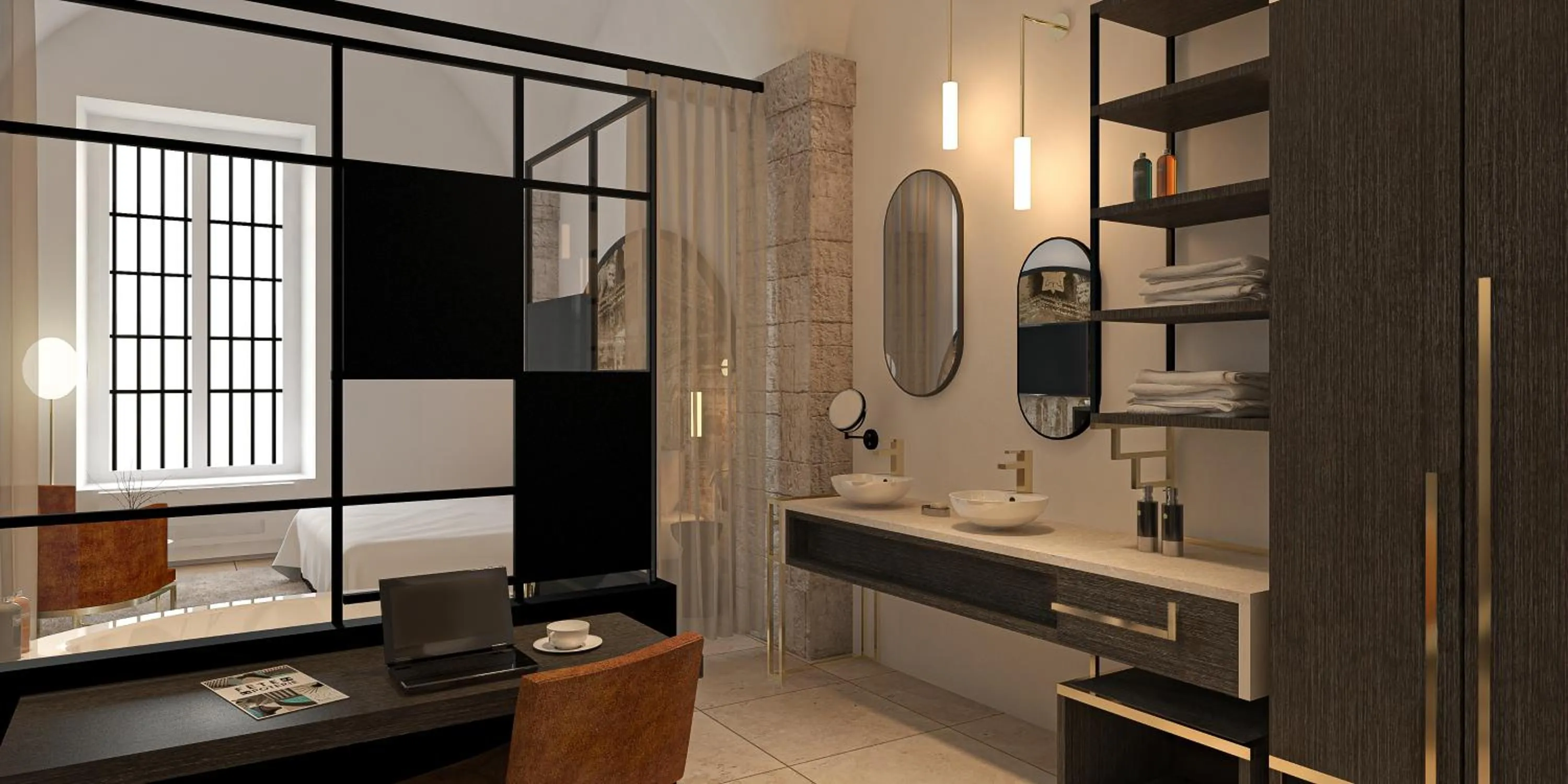 Bathroom in Le Grand Hôtel Dieu by SOWELL COLLECTION