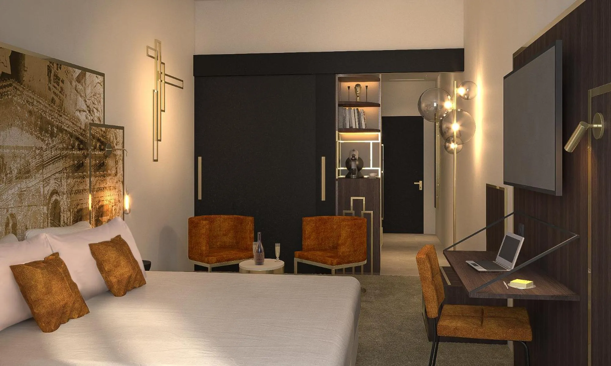 Photo of the whole room, Bed in Le Grand Hôtel Dieu by SOWELL COLLECTION