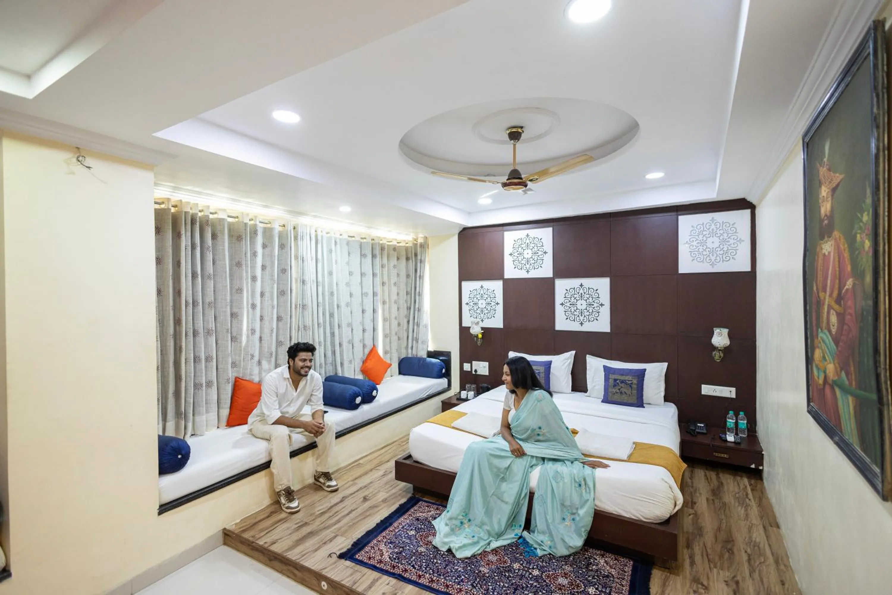 Bed in Hide-In Udaipur - A Lake View Boutique Hotel