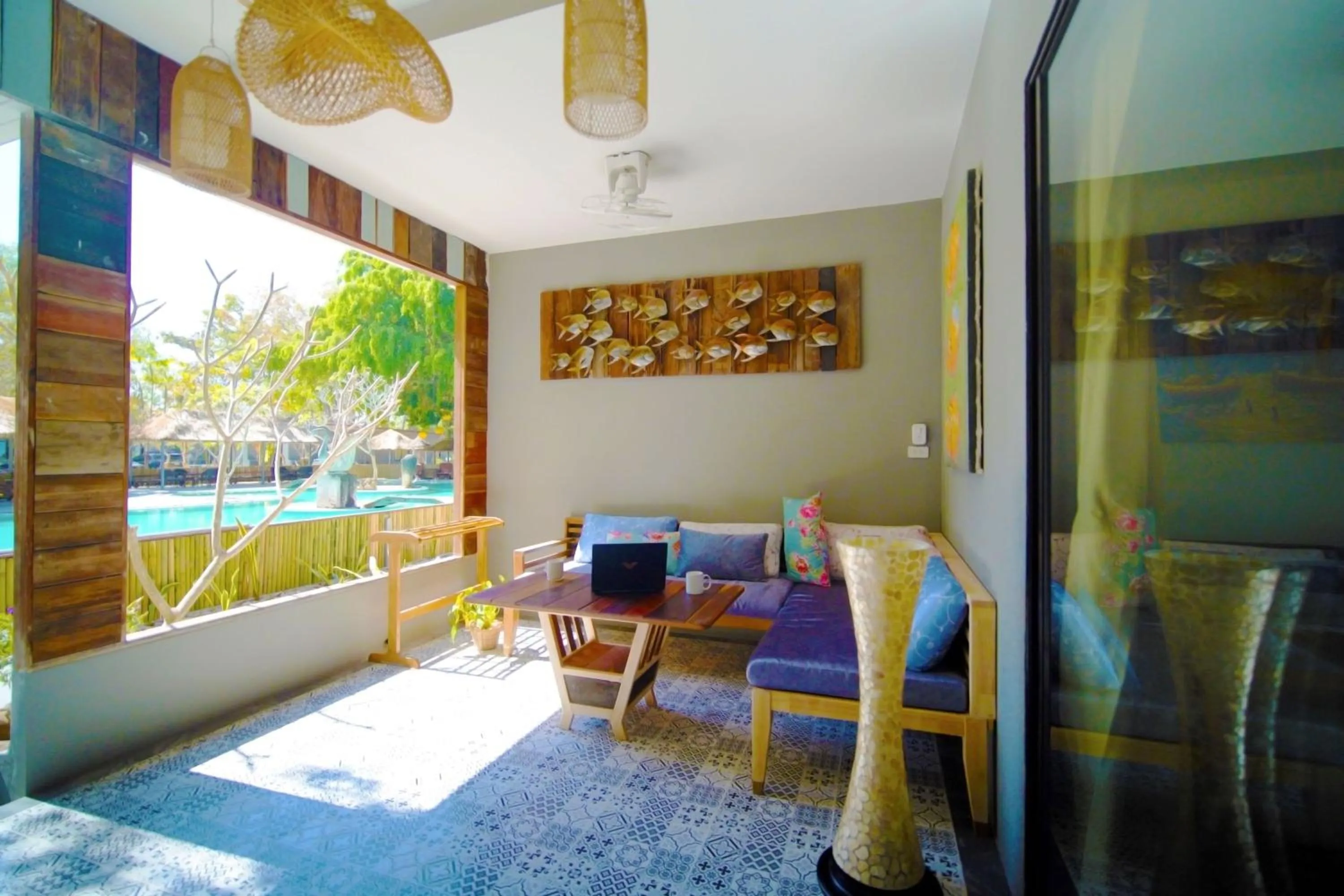 Patio in Villa Cha Cha Chaolao Beach Resort