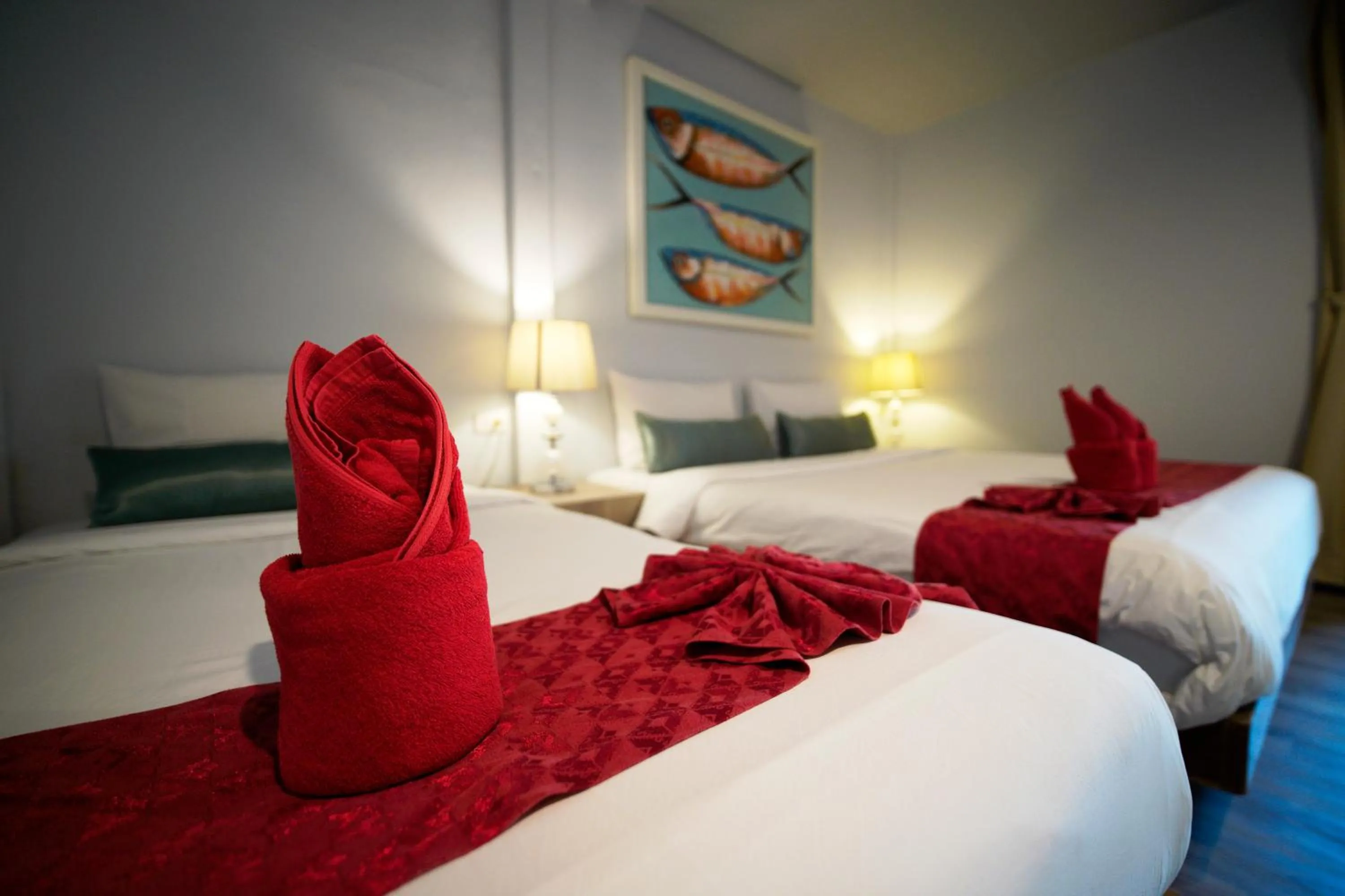 Bed in Villa Cha Cha Chaolao Beach Resort