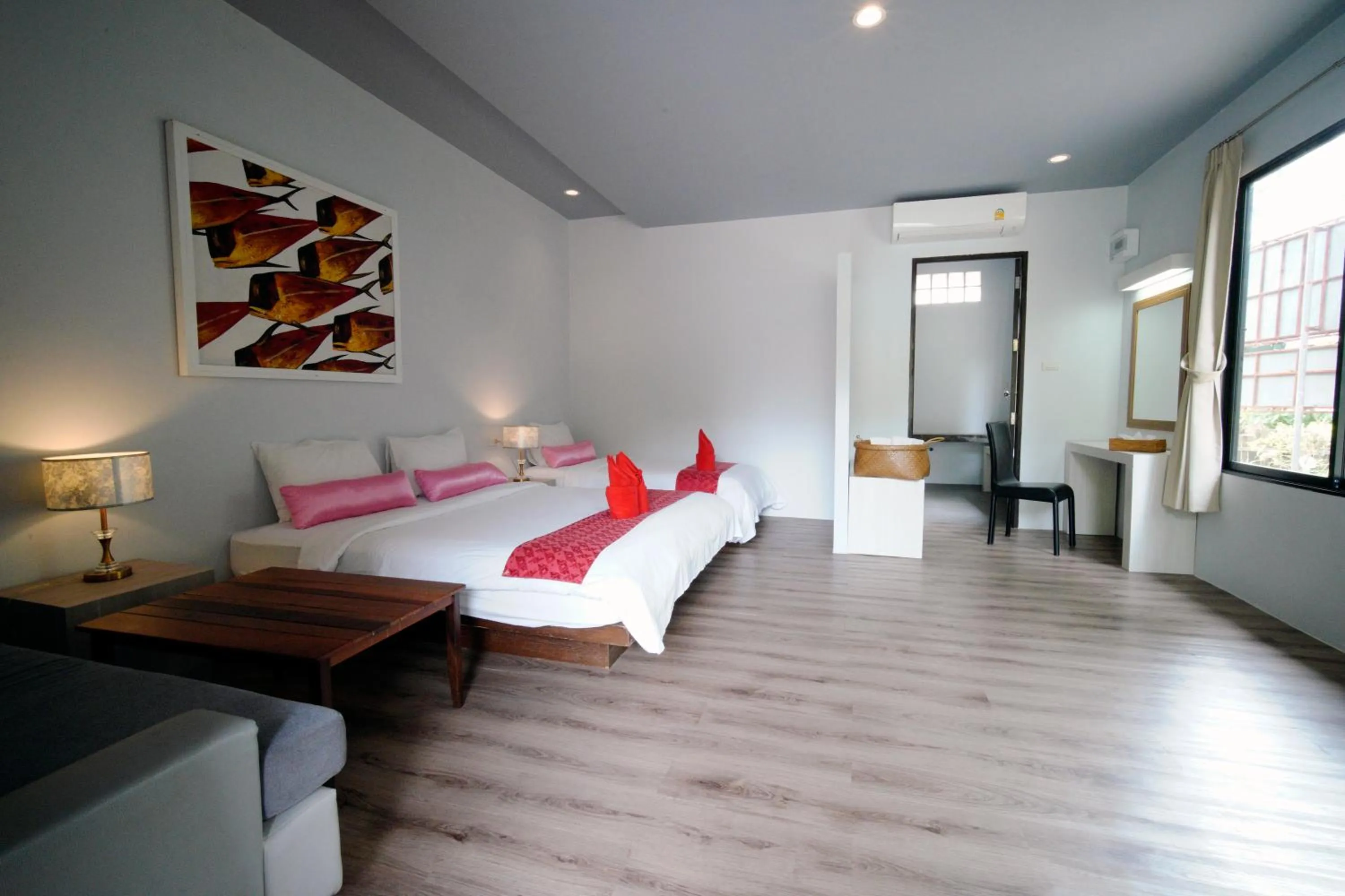 Bed in Villa Cha Cha Chaolao Beach Resort