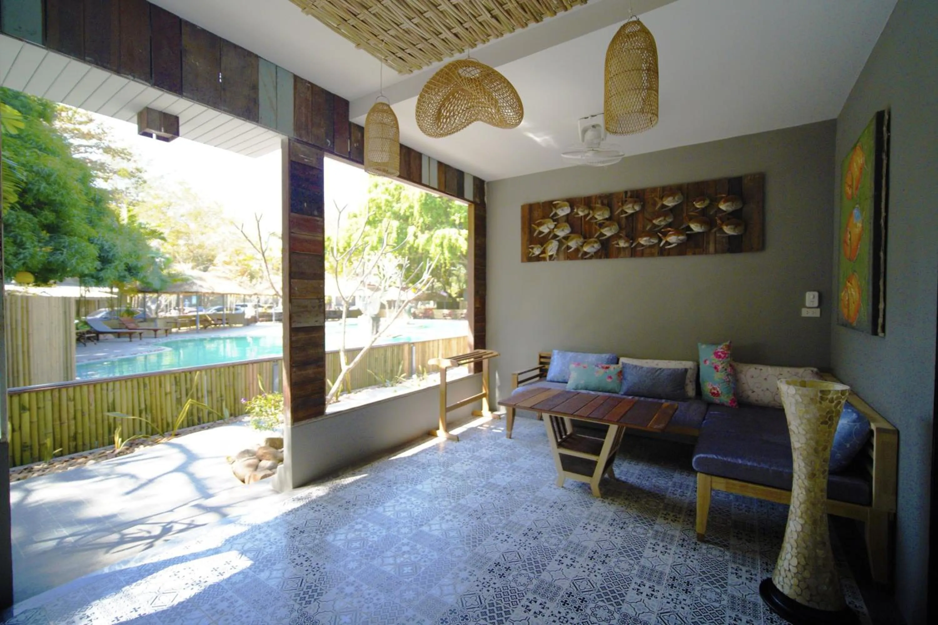 Patio in Villa Cha Cha Chaolao Beach Resort