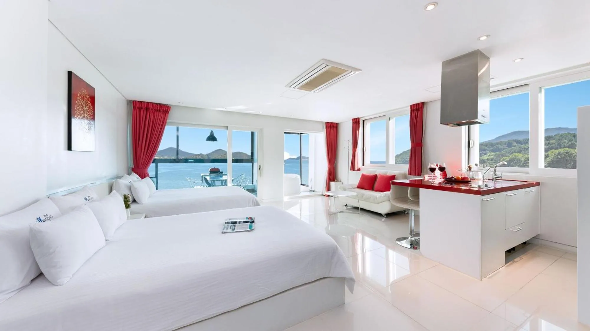 Bed in Geoje Marepos Pension