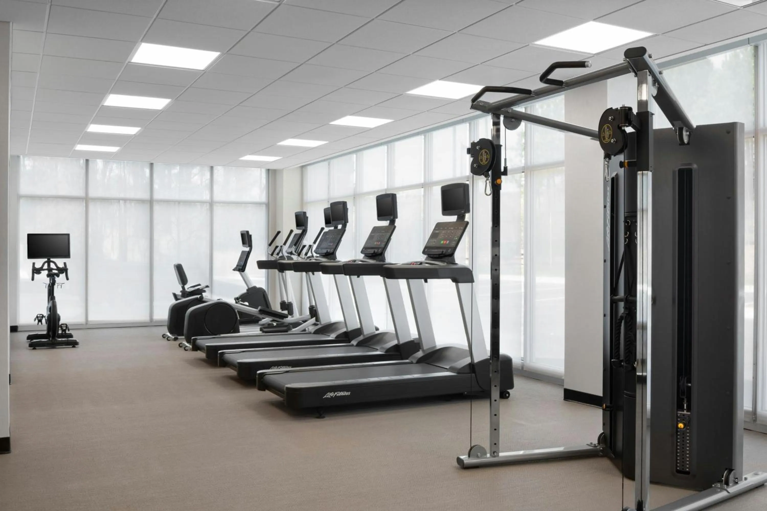 Fitness centre/facilities in SpringHill Suites by Marriott Raleigh Garner