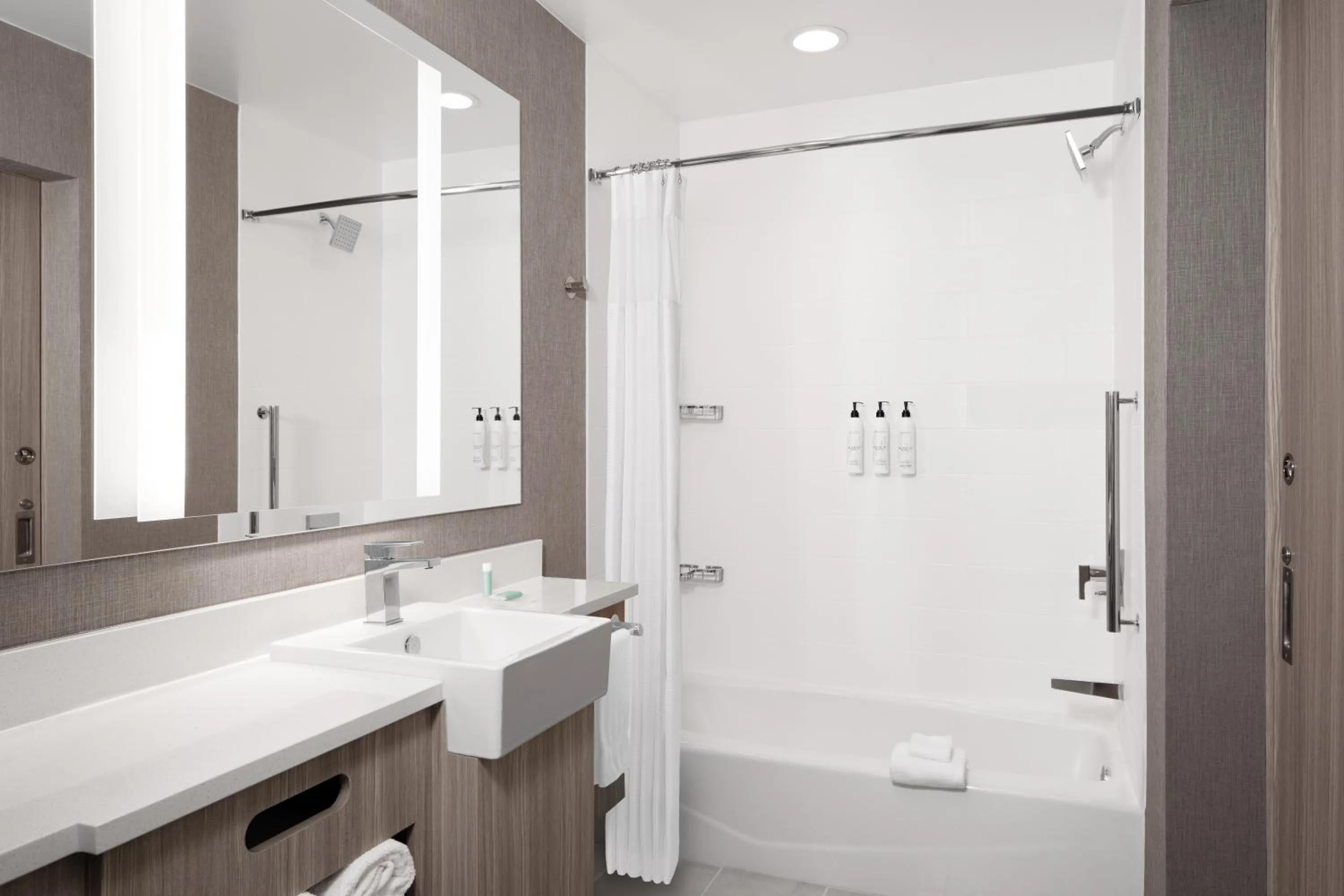 Shower in SpringHill Suites by Marriott Raleigh Garner