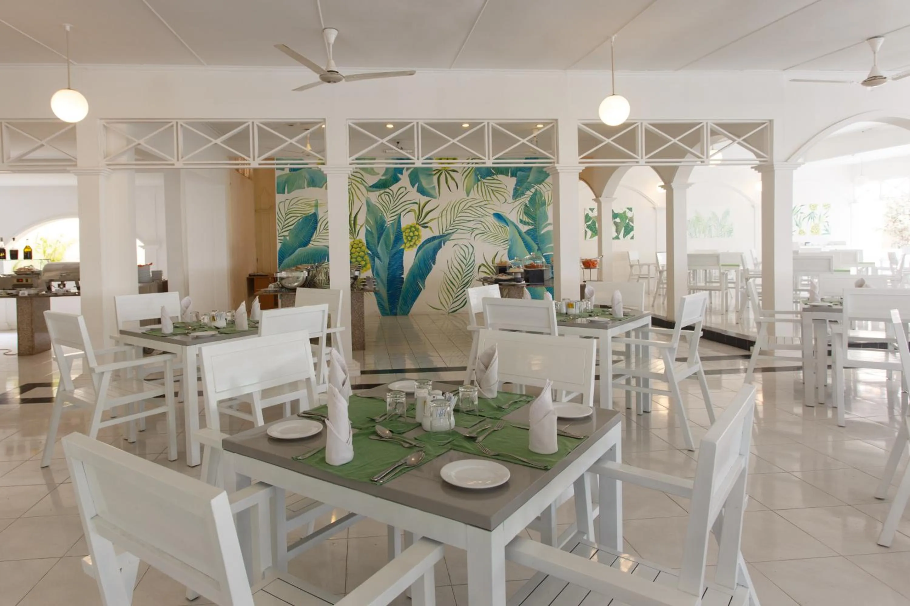 Dining area in Equator Village Maldives