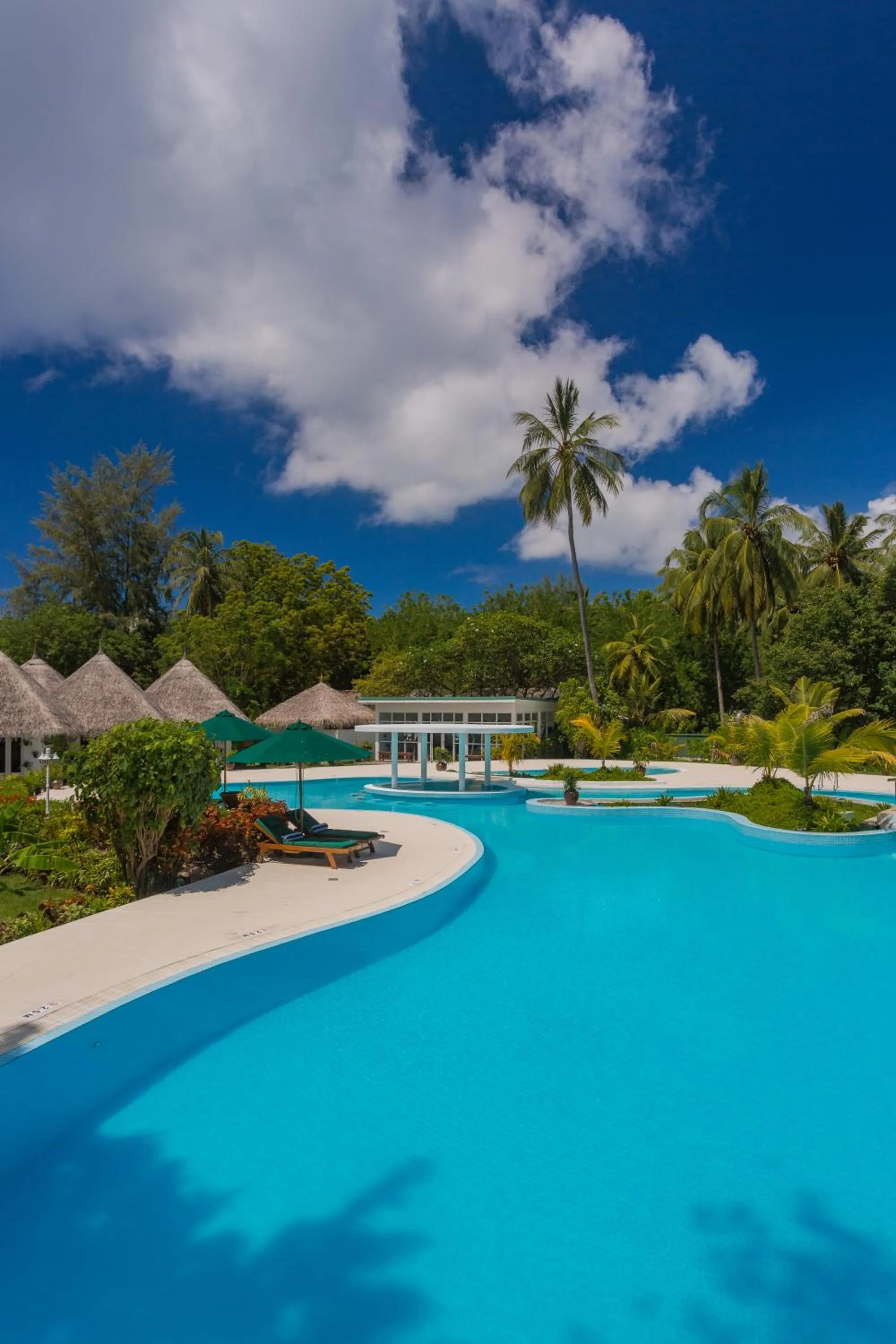 Swimming pool in Equator Village Maldives