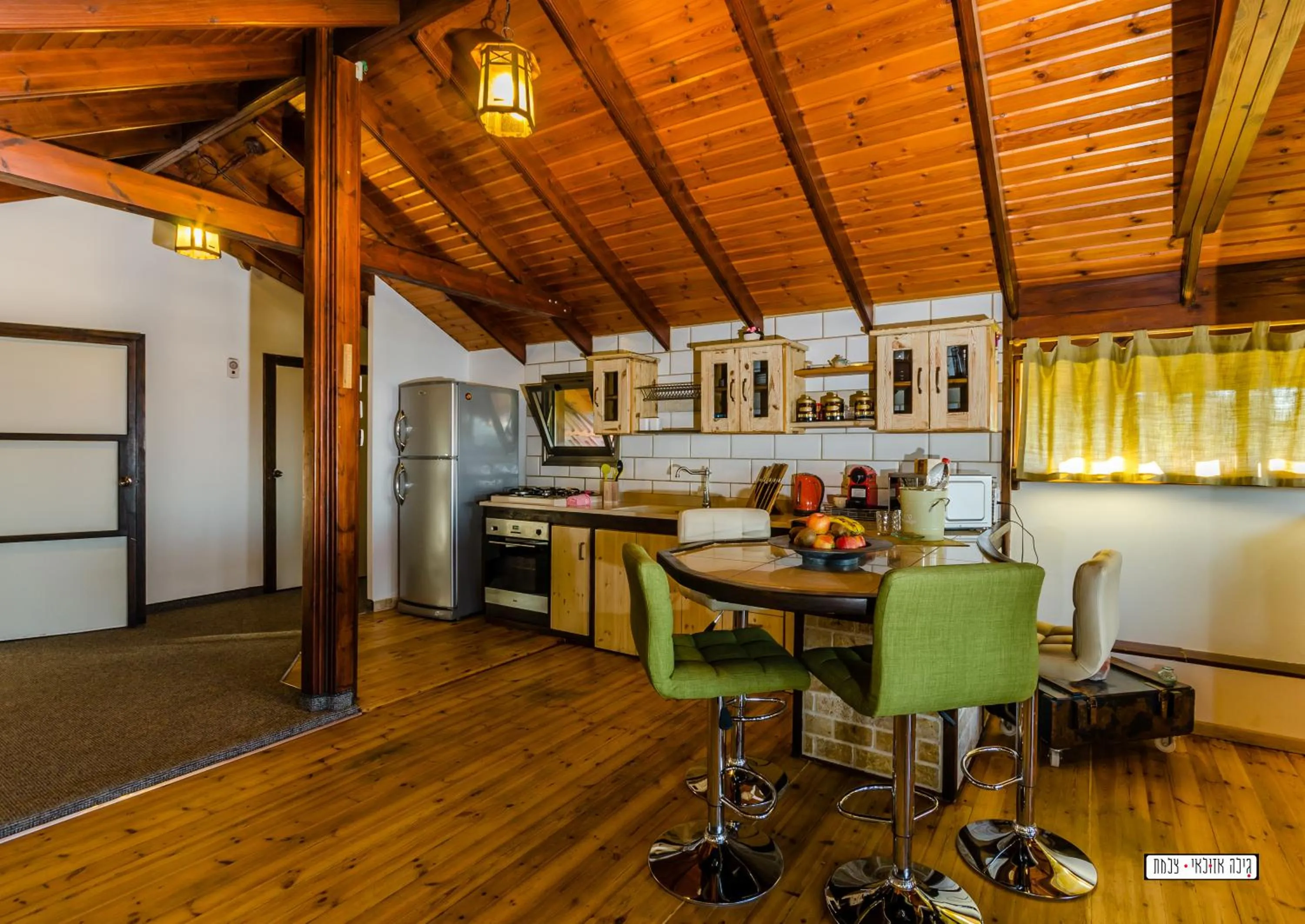 Dining area in Beautiful Lake View Wooden House