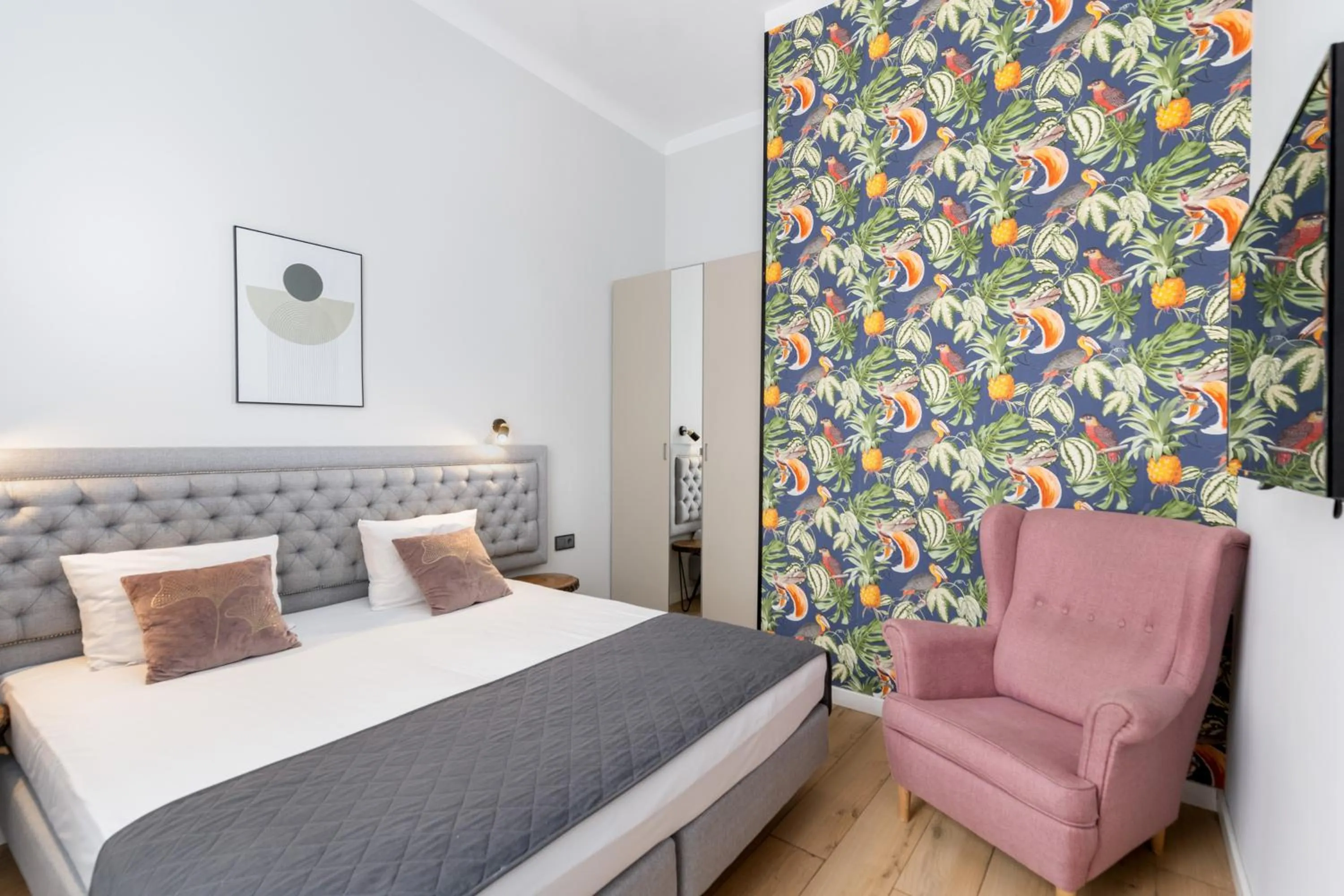 Bedroom, Bed in Wawel Apartments - Old Town