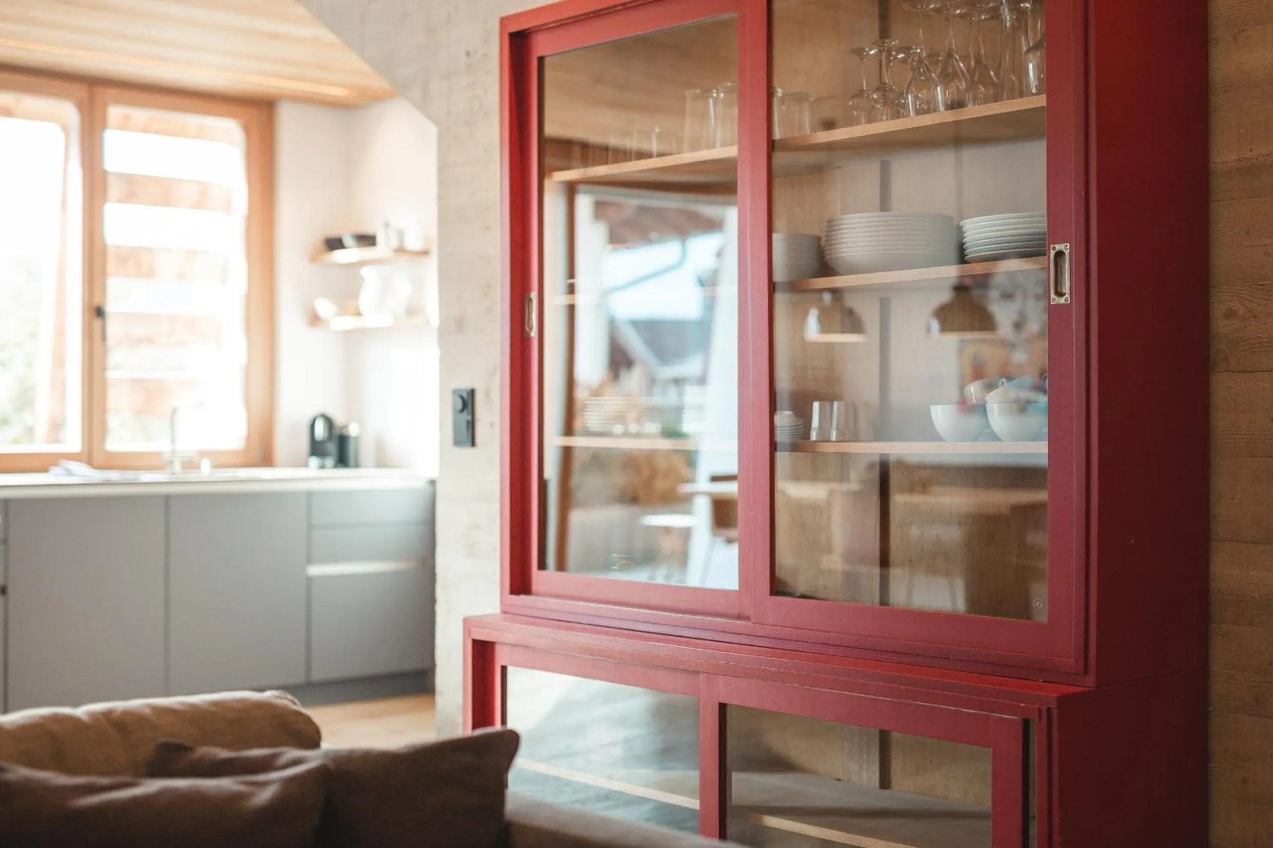 Kitchen or kitchenette in Chesa Muntanella