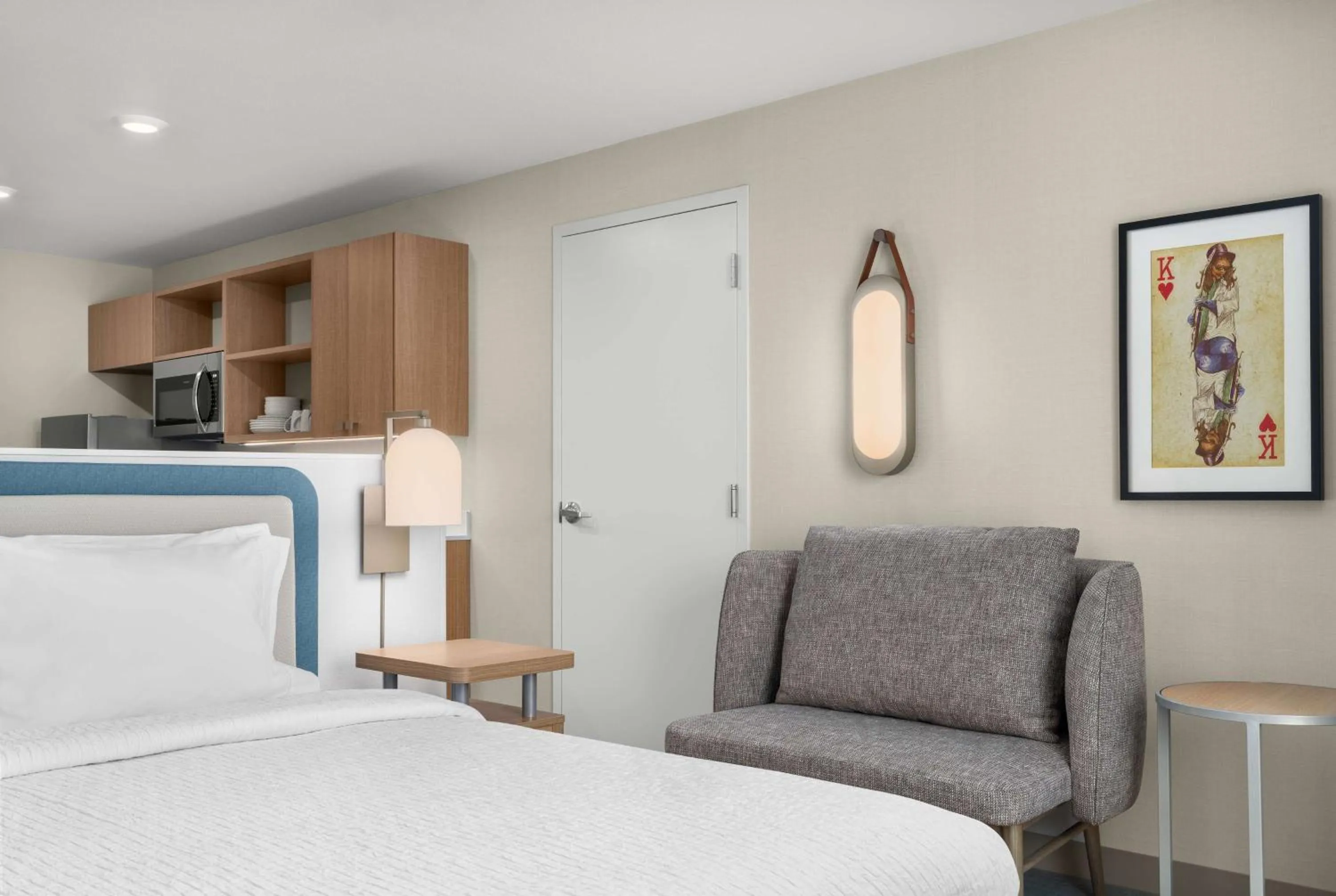 Kitchen or kitchenette, Bed in Homewood Suites By Hilton North Las Vegas Speedway