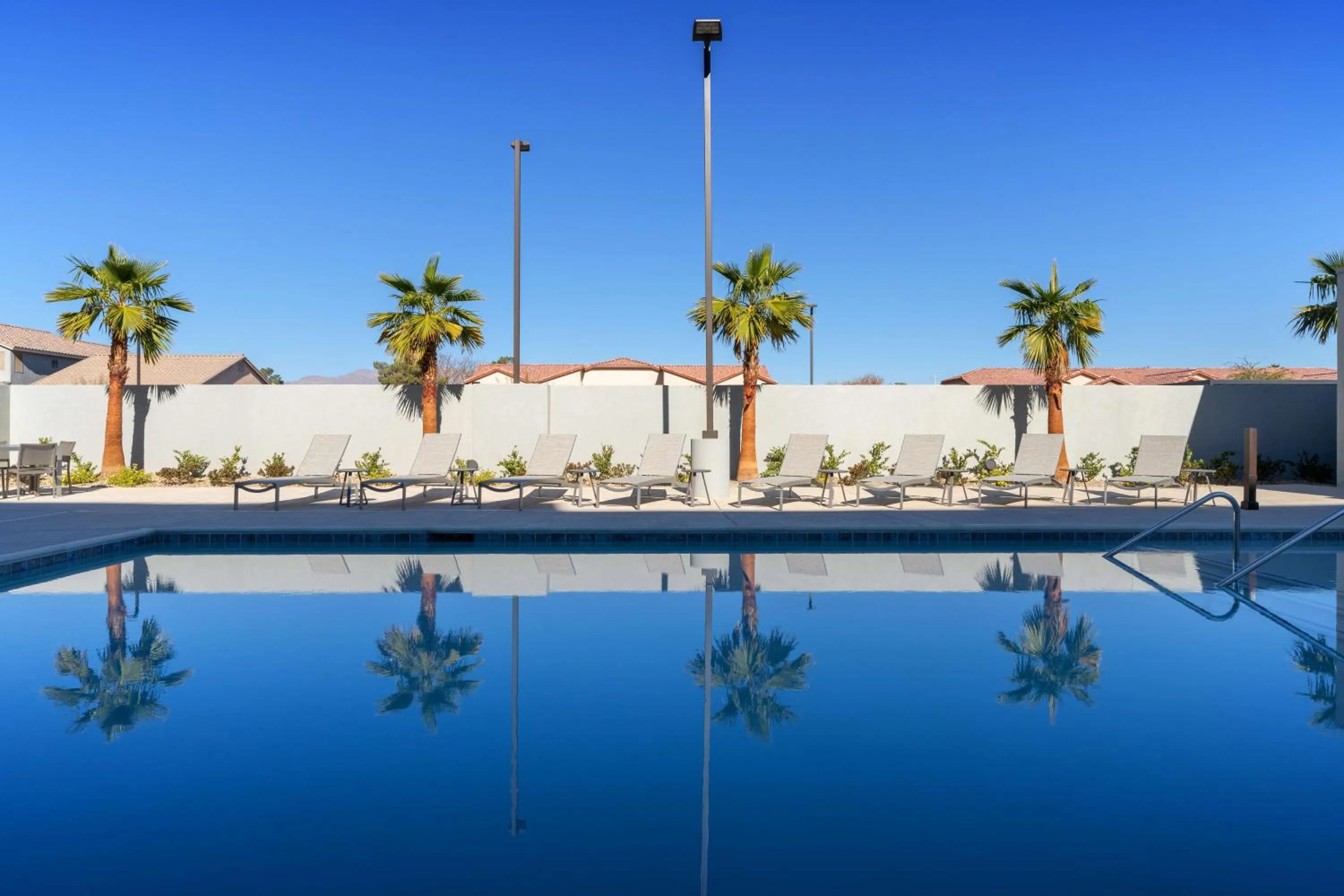 Pool view in Homewood Suites By Hilton North Las Vegas Speedway