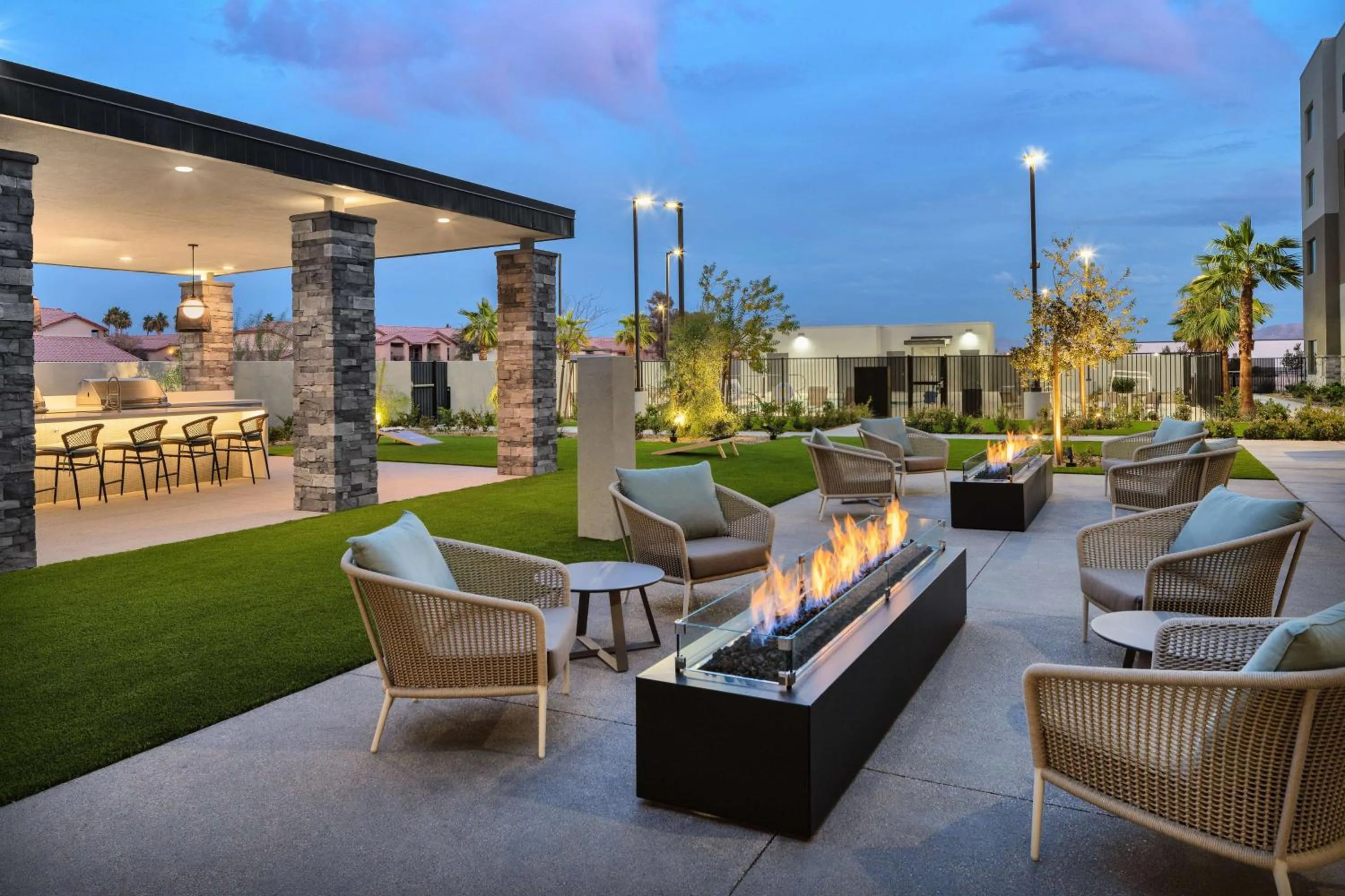 Patio in Homewood Suites By Hilton North Las Vegas Speedway