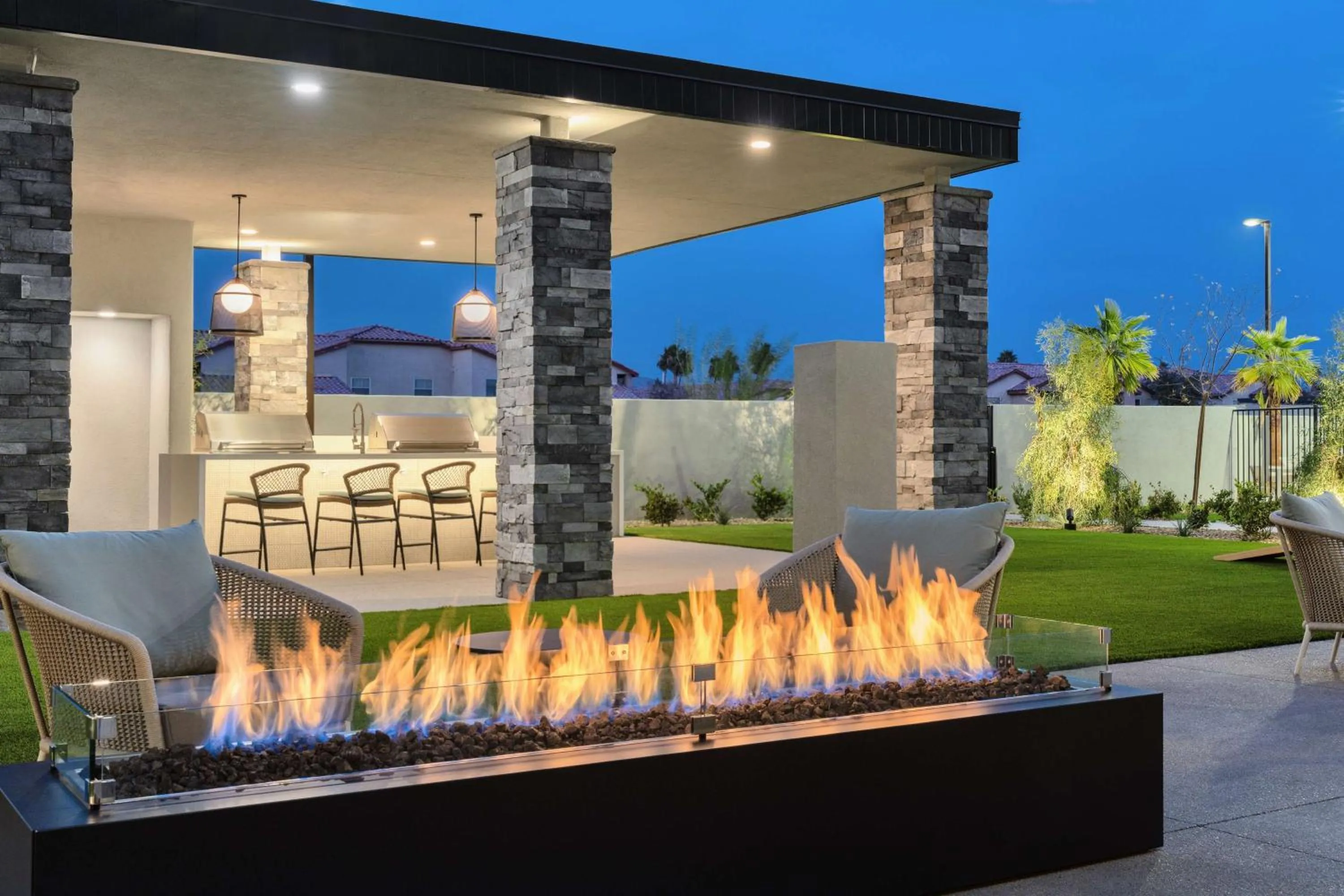 Patio in Homewood Suites By Hilton North Las Vegas Speedway