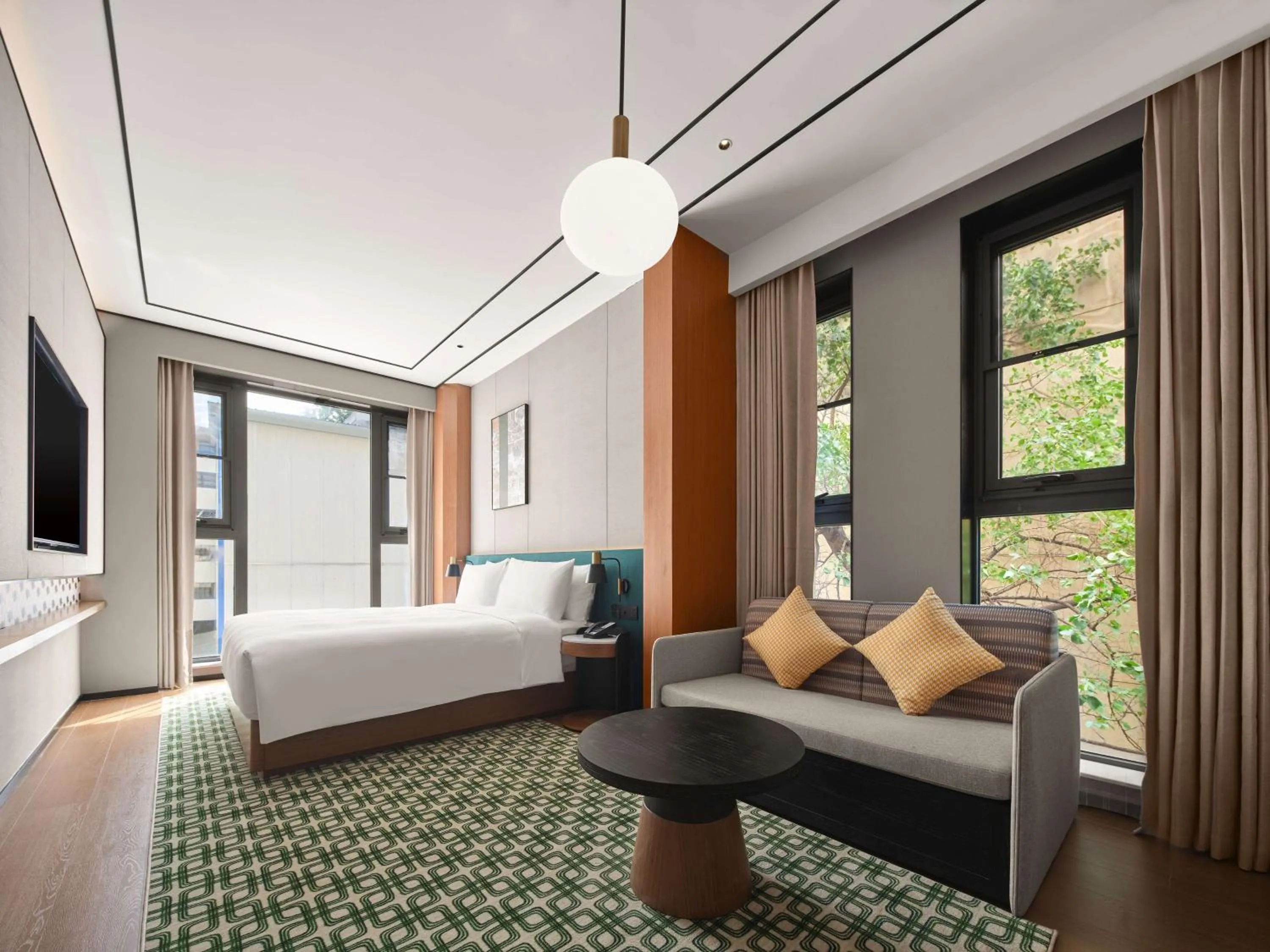 Living room, Bed in Hilton Garden Inn Xi'An Bell Tower