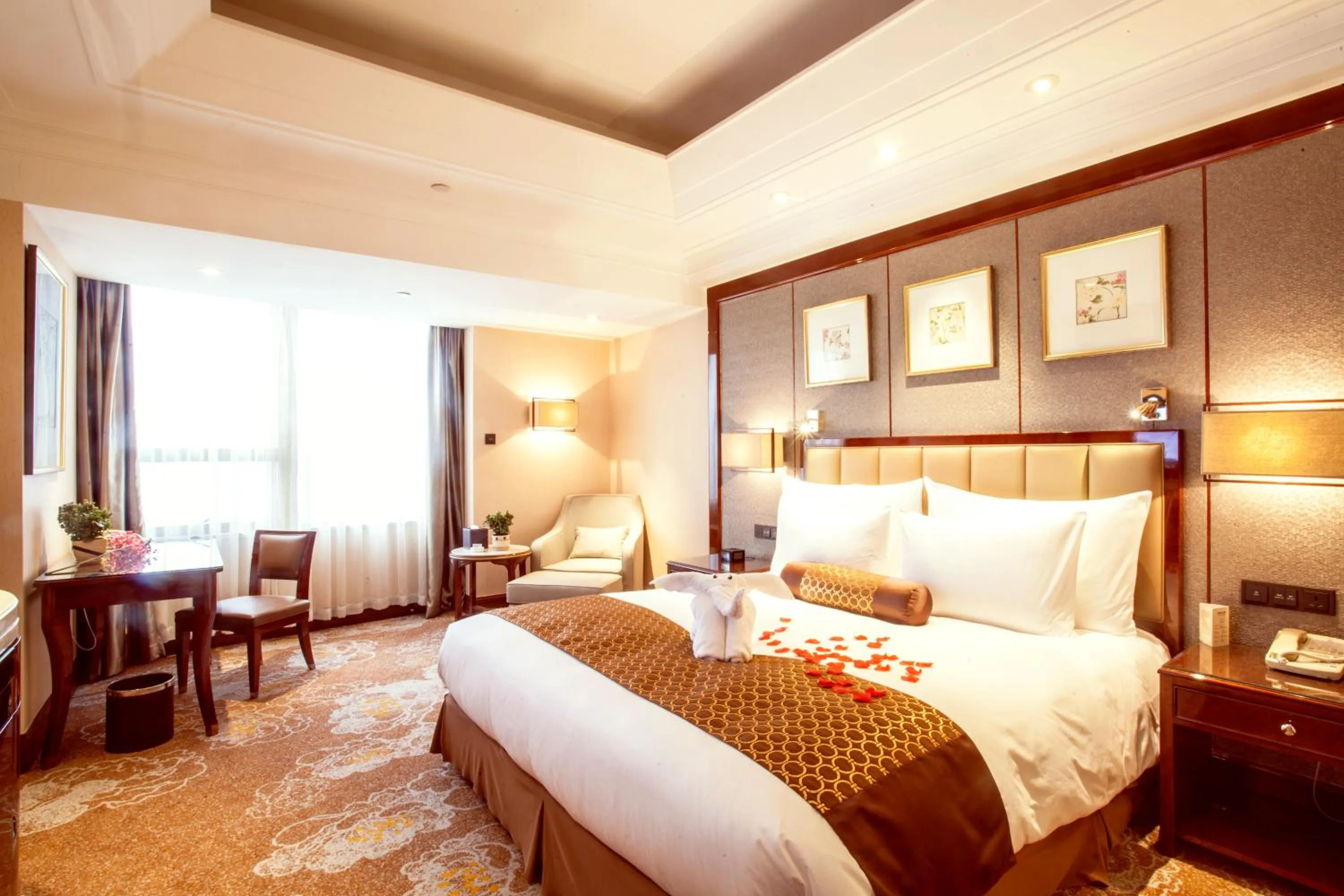 Bed in Xian heng Hotel