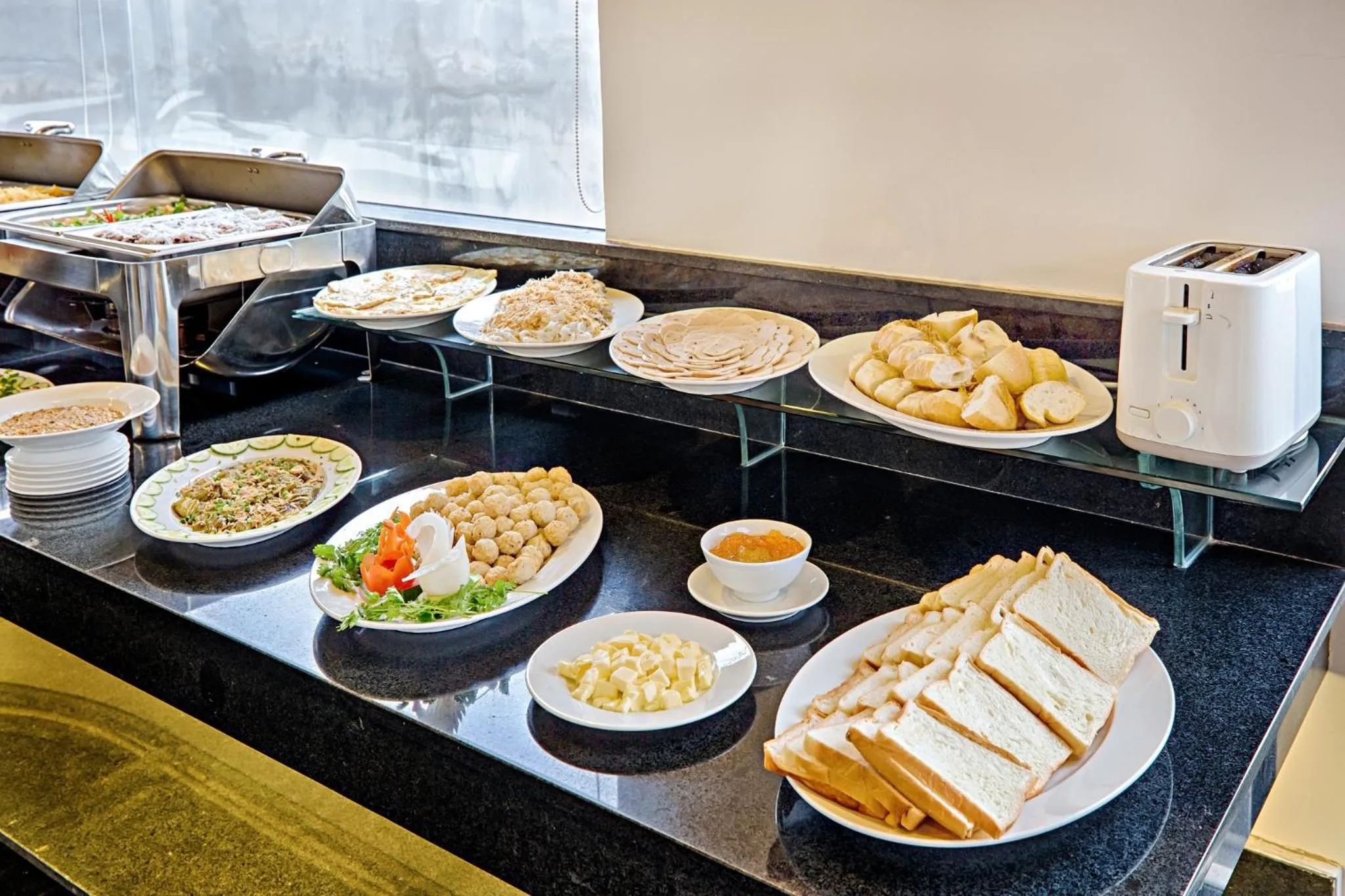 Buffet breakfast in Ocean Haven Hotel