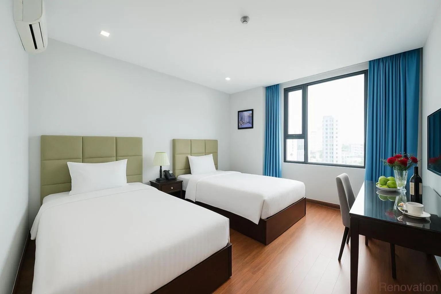 Bed in Ocean Haven Hotel