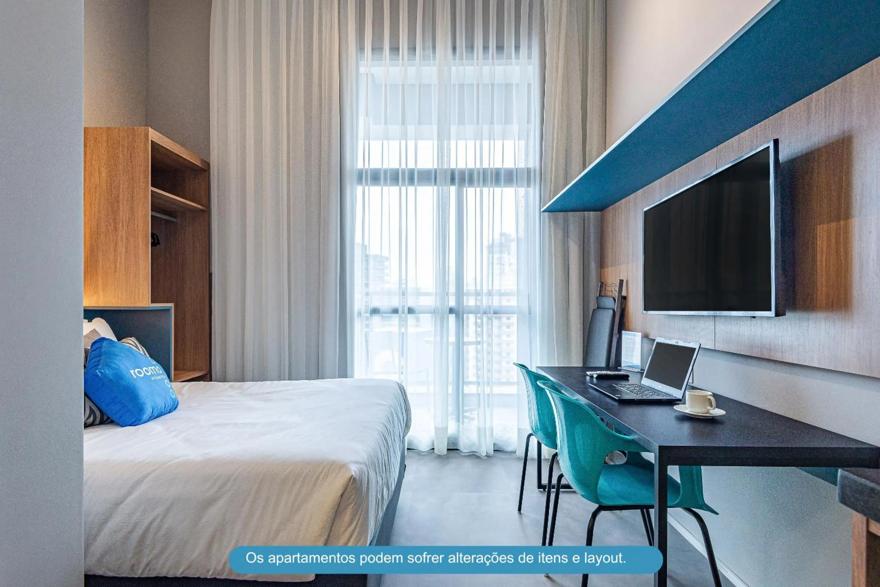 Bedroom, Bed in Roomo Transamerica SP Brooklin 370