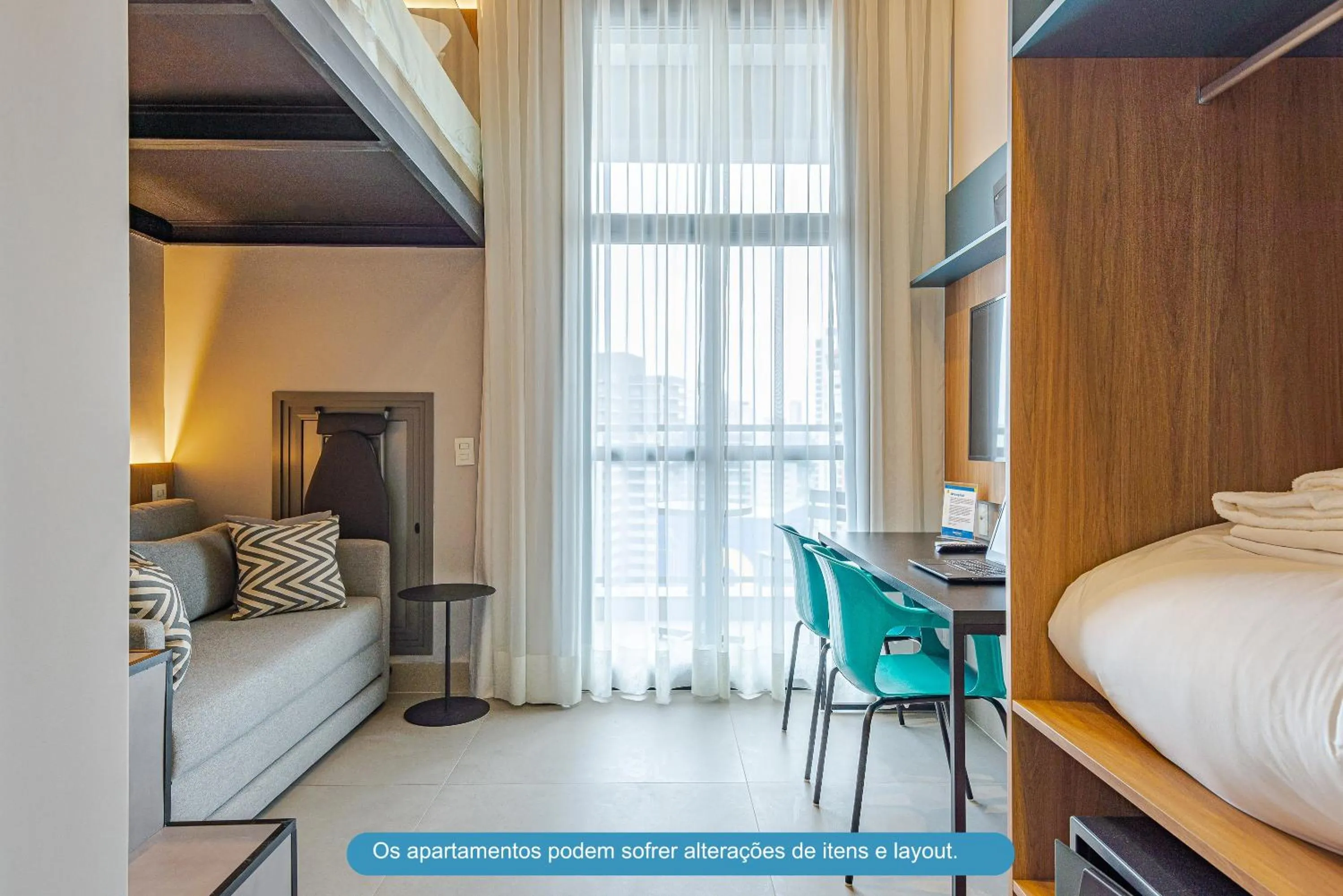 Photo of the whole room, Bed in Roomo Transamerica SP Brooklin 370