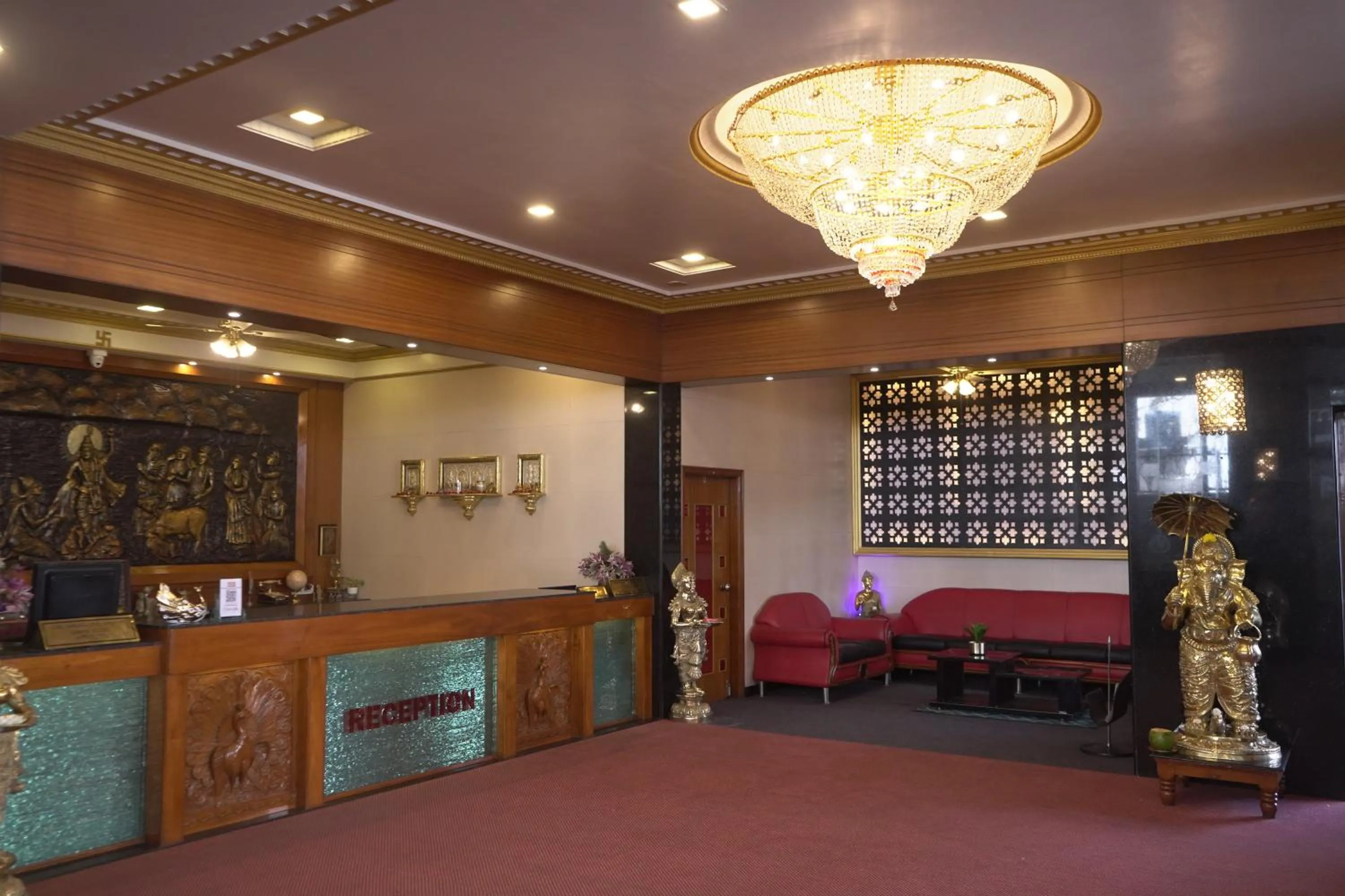 Lobby or reception in The Grand Krishna Rooms