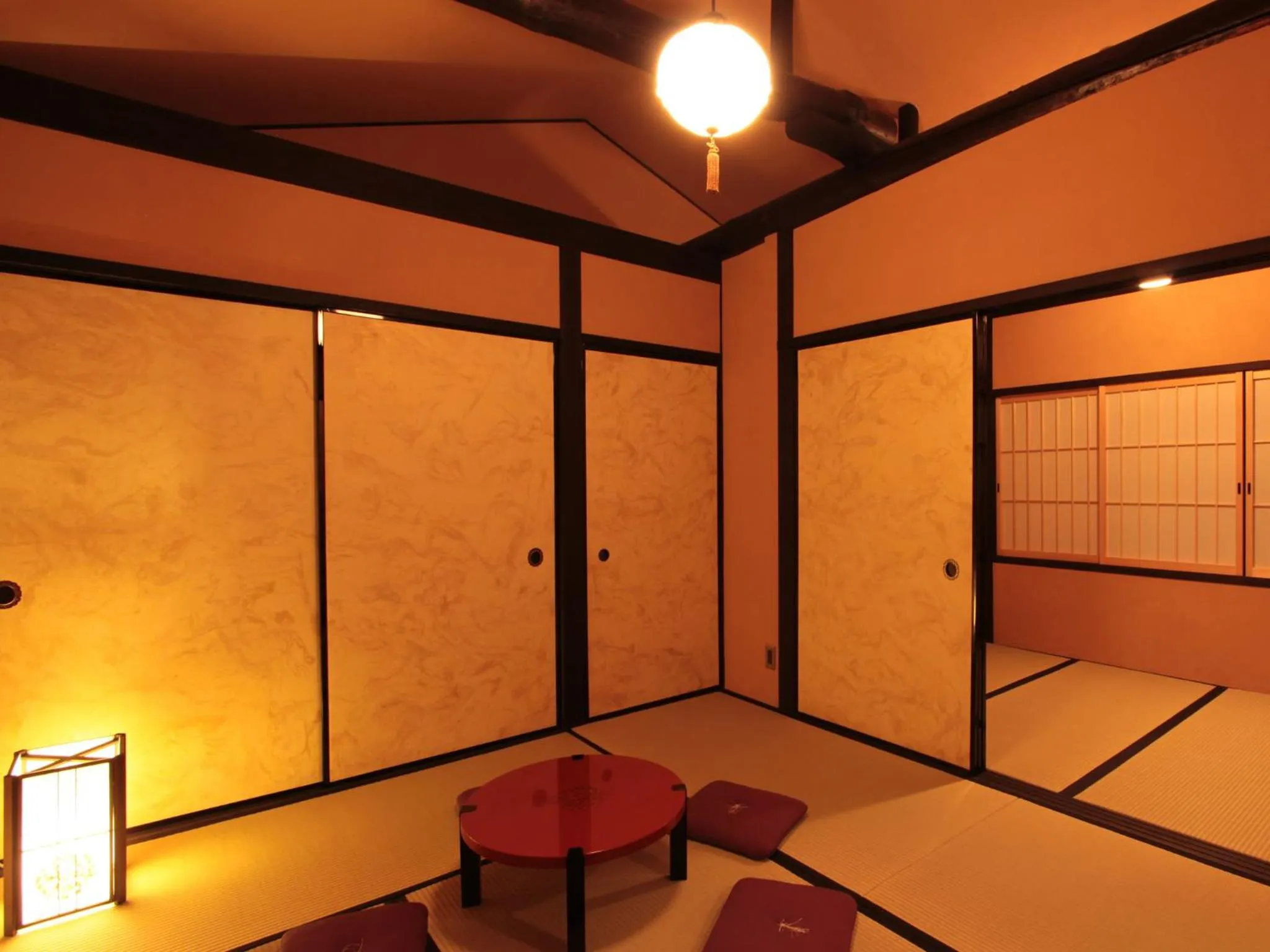 Seating area in Brian Machiya Inn