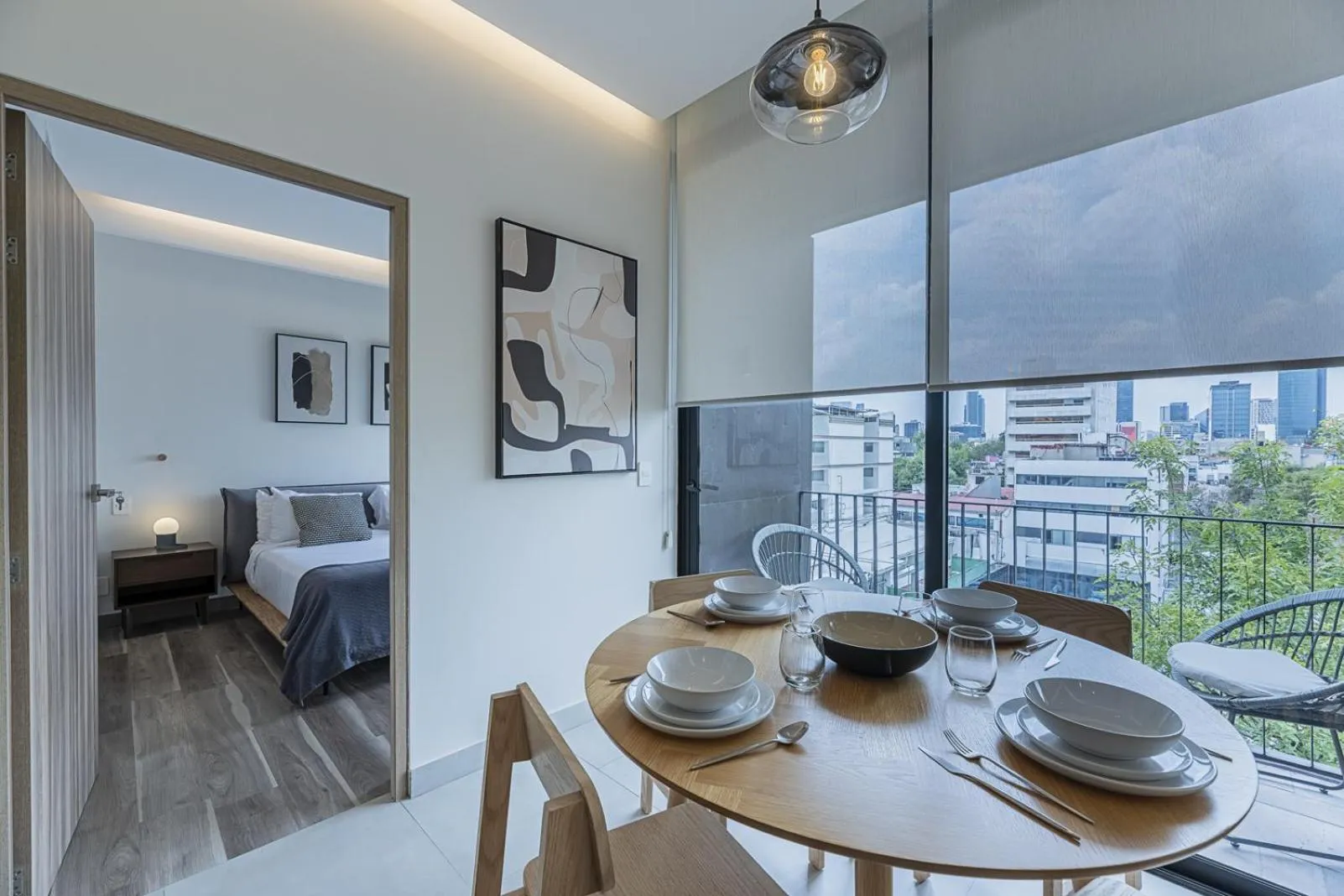 Dining area, Bed in Cuadra 134 Residencial Condesa