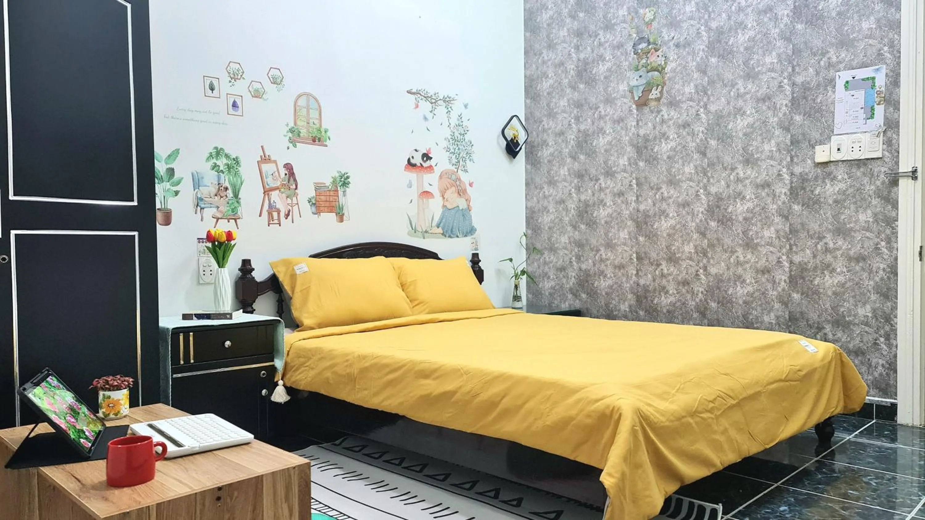 Bed in Minh Trang Villa Hoi An -BBQ Garden