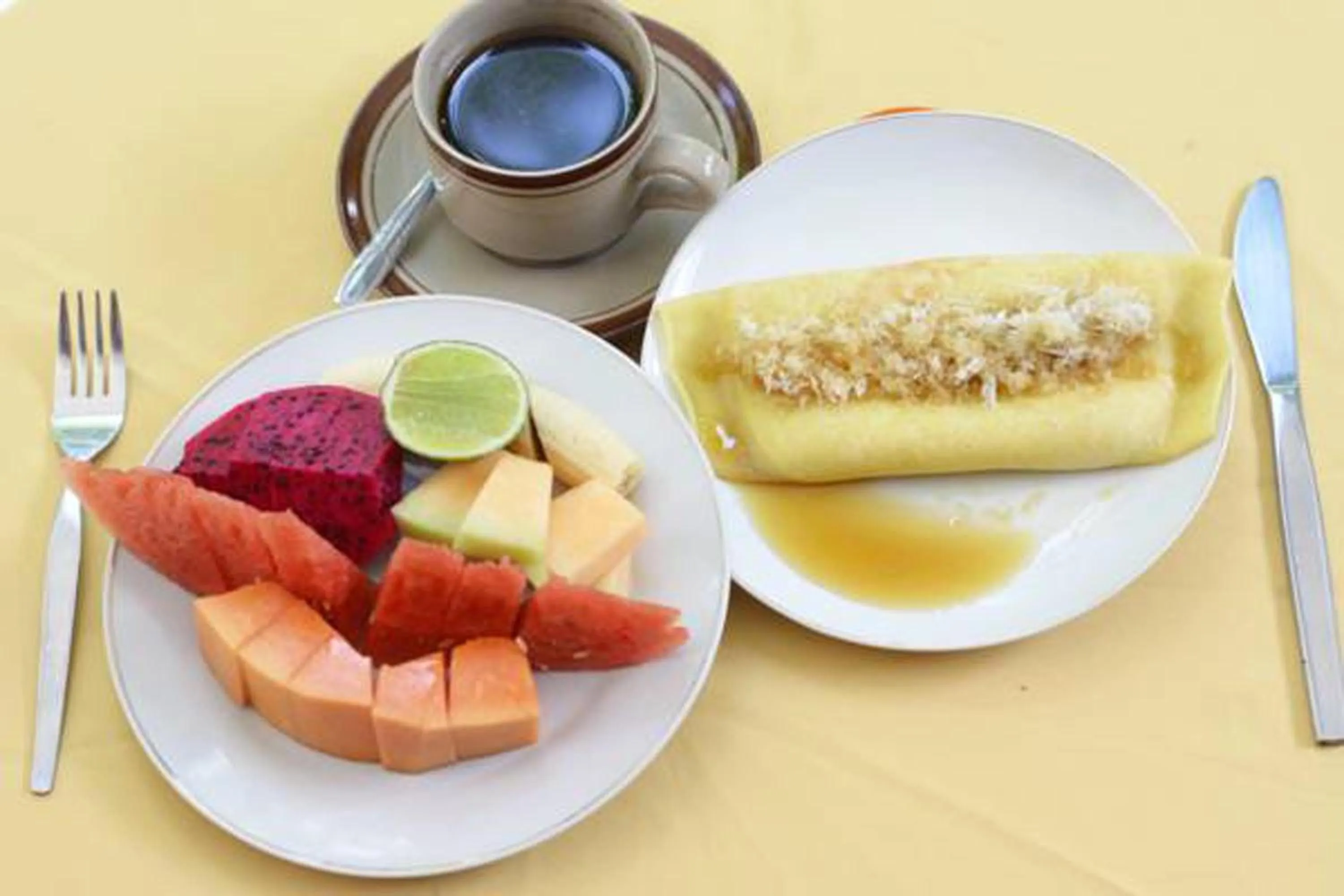 Asian breakfast in Artja Inn Ubud