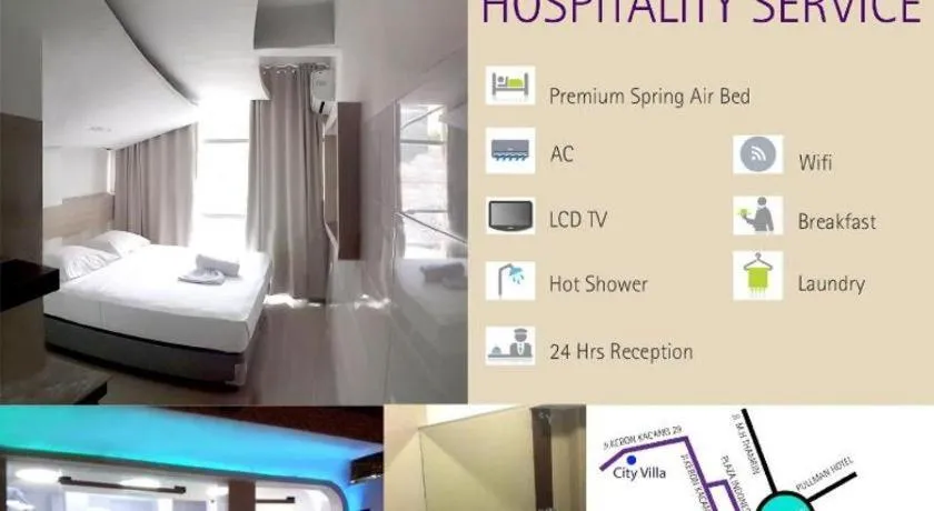 Bed in City Villa Jakarta