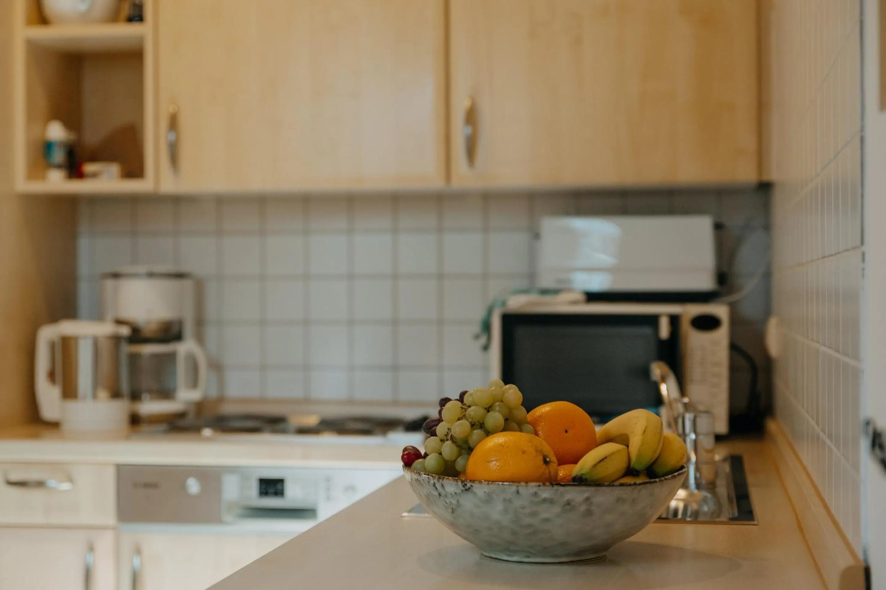 Kitchen or kitchenette in Gästehaus Edhof