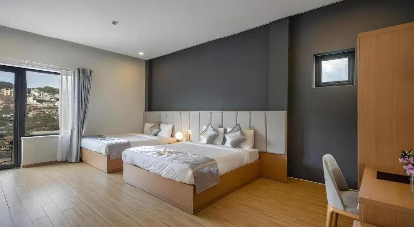 Bed in Gold View Boutique Hotel Đà Lạt