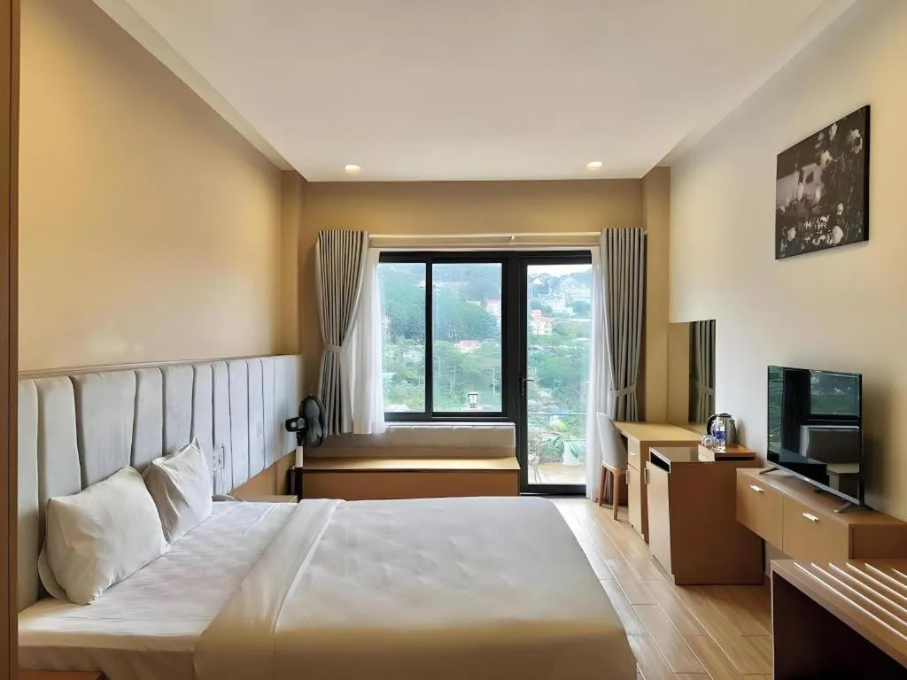 Bed in Gold View Boutique Hotel Đà Lạt