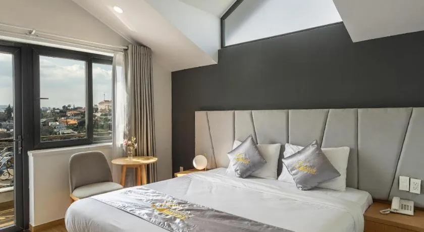 Bed in Gold View Boutique Hotel Đà Lạt