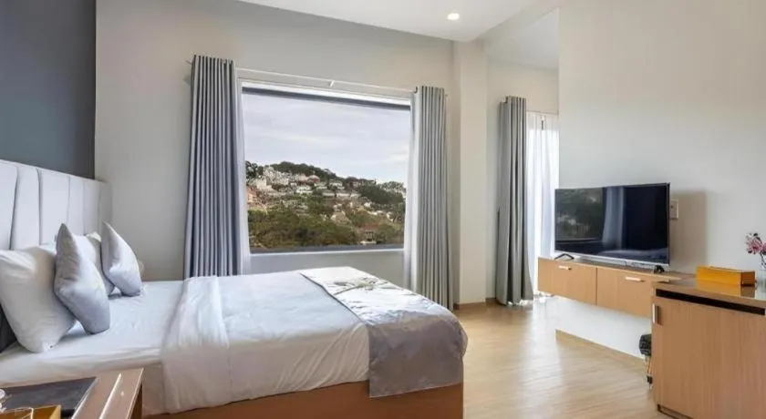 Bed in Gold View Boutique Hotel Đà Lạt