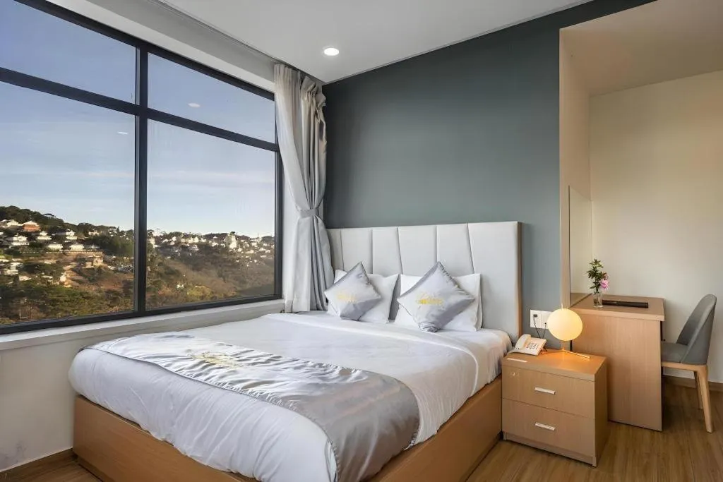 Bed in Gold View Boutique Hotel Đà Lạt