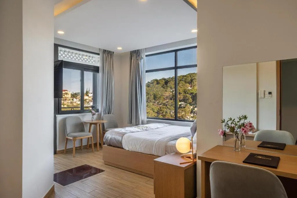 Bed in Gold View Boutique Hotel Đà Lạt