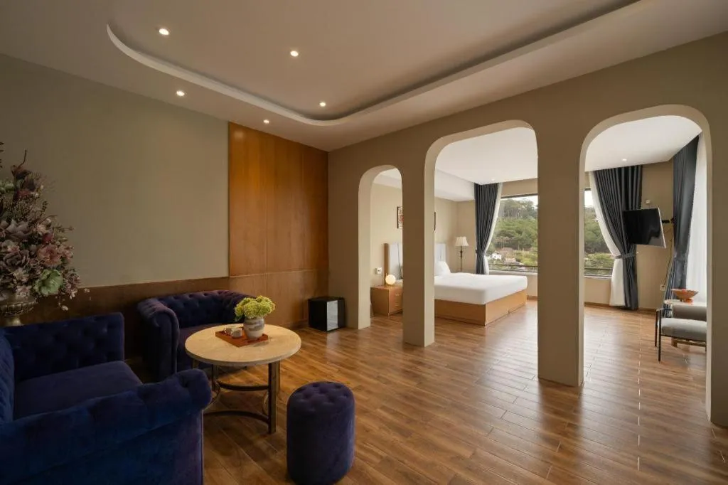 Bed in Gold View Boutique Hotel Đà Lạt