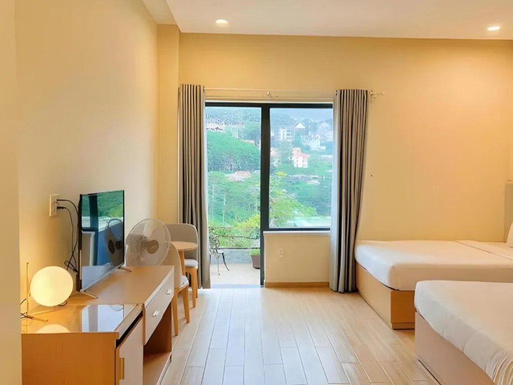 Bed in Gold View Boutique Hotel Đà Lạt