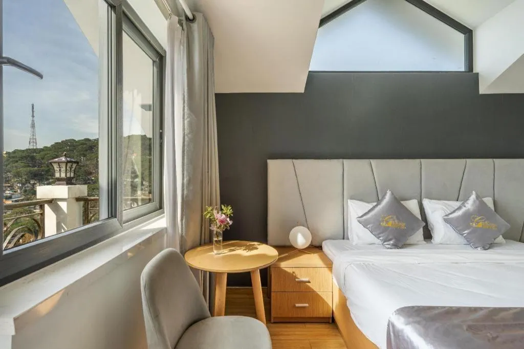 Bed in Gold View Boutique Hotel Đà Lạt