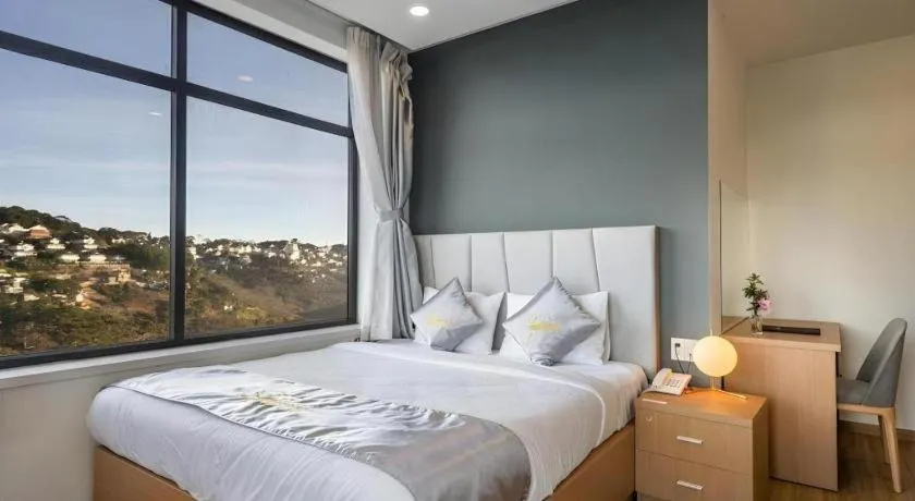 Bed in Gold View Boutique Hotel Đà Lạt