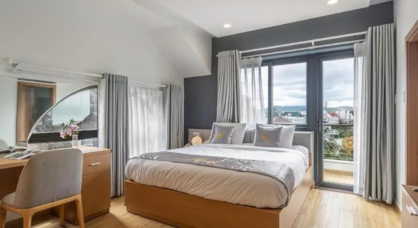 Bed in Gold View Boutique Hotel Đà Lạt