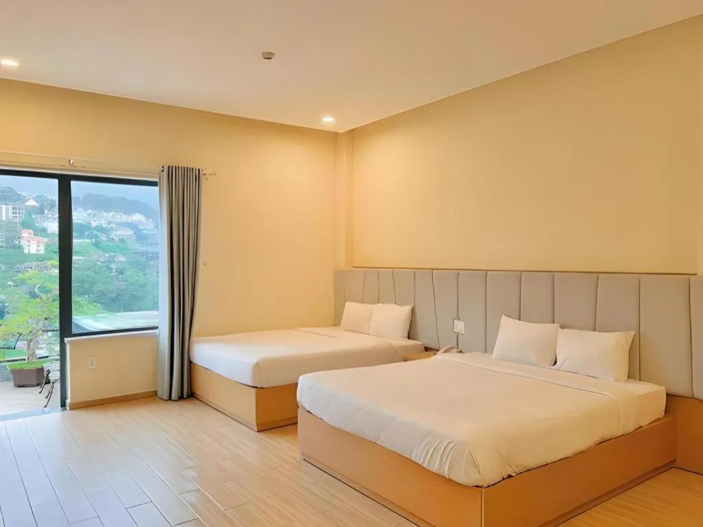 Bed in Gold View Boutique Hotel Đà Lạt