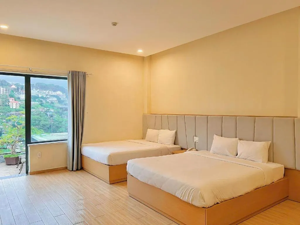 Bed in Gold View Boutique Hotel Đà Lạt