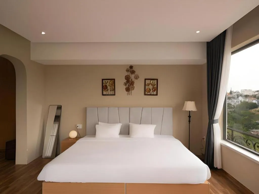 Bed in Gold View Boutique Hotel Đà Lạt