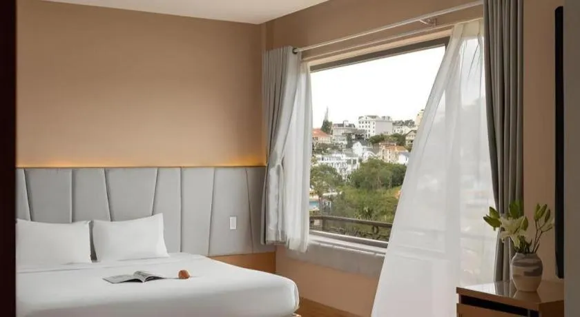 Bed in Gold View Boutique Hotel Đà Lạt