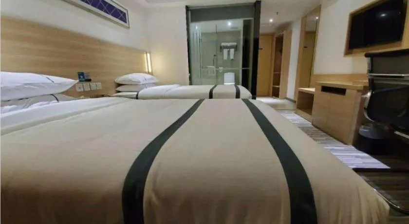 Bed in City Comfort Inn Zhaoqing Qixingyan Scenic Area Xinghu Archway