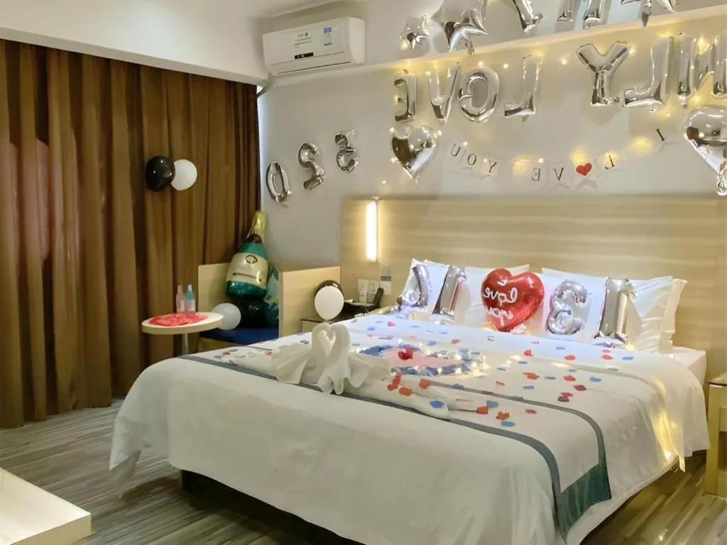 Bed in City Comfort Inn Zhaoqing Qixingyan Scenic Area Xinghu Archway