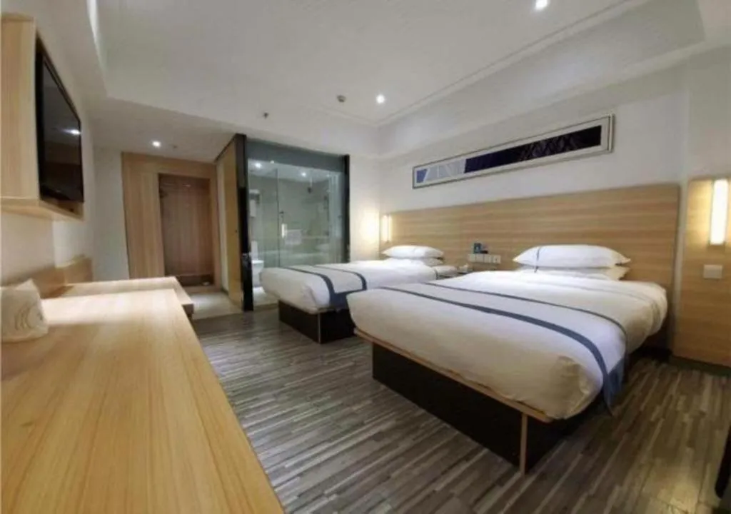 Bed in City Comfort Inn Zhaoqing Qixingyan Scenic Area Xinghu Archway
